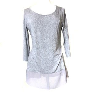 Belldini Heather Gray Rhinestone Tunic M
